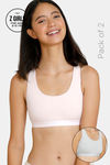 Zivame Girls Double Layered Non Wired 3/4Th Coverage Bra (Pack of 2) - Multicolor — thumbnail 1